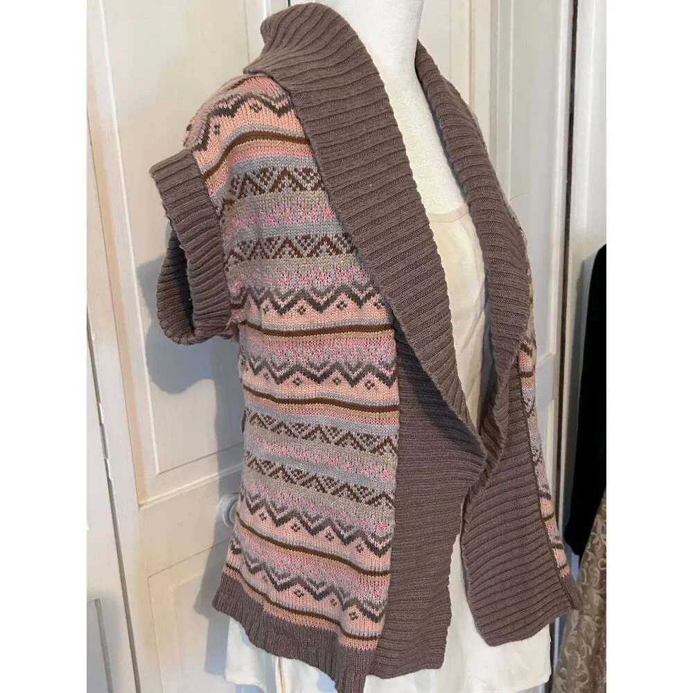 The Limited Fair Isle Short Sleeve Cardigan - Size S